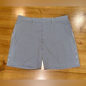 Nike Mens Blue White Seersucker Striped Slash Pocket Golf Shorts Men’s Size 42